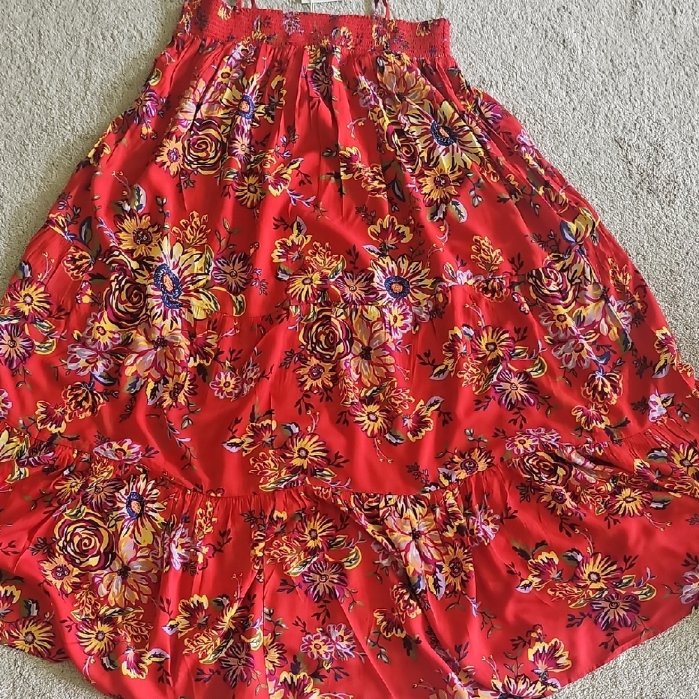 Beachlunchlounge Floral Red Dress